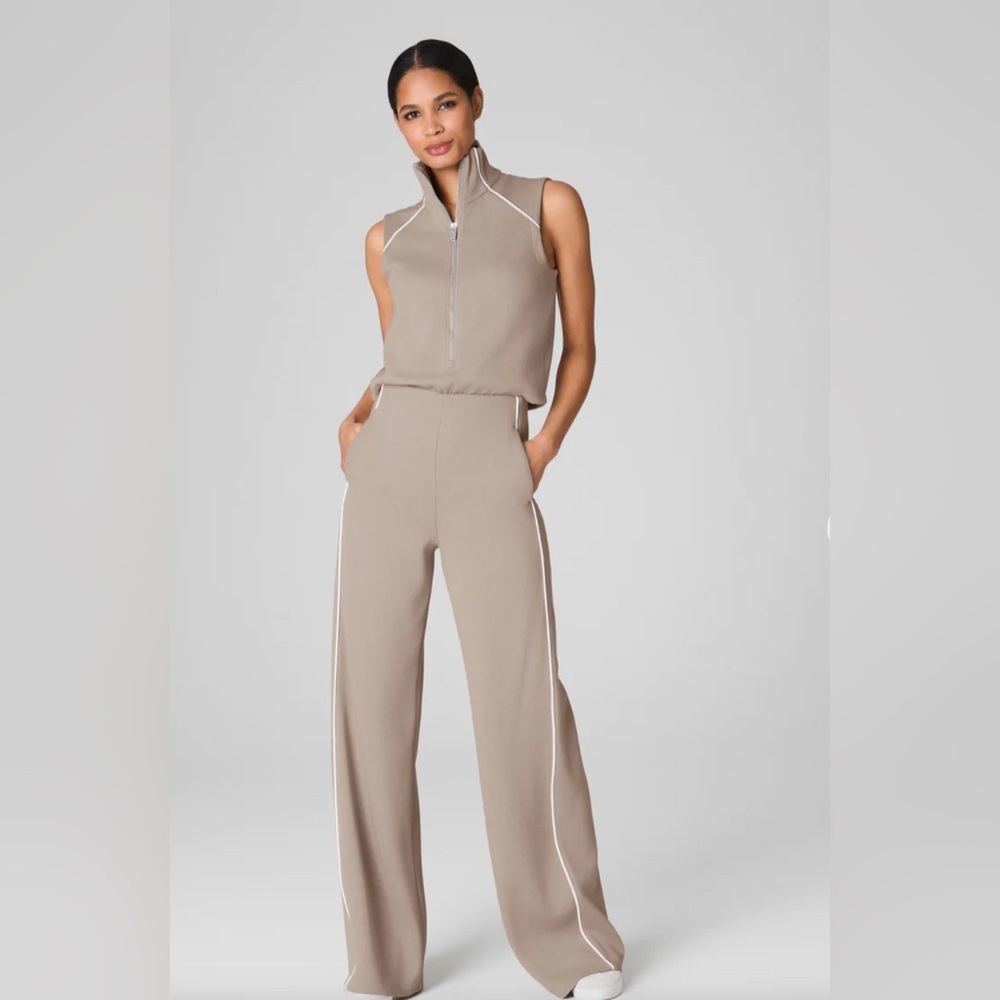 Spanx Women's Tan Jumpsuit with White Accents 3x Tall